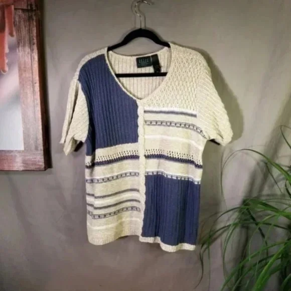 Liz Claiborne Crazy Horse V Neck Block Sweater - Picture 2 of 7